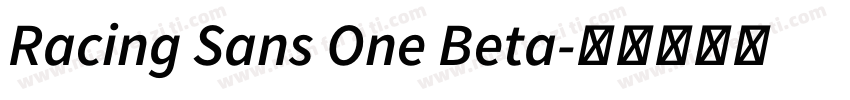 Racing Sans One Beta字体转换